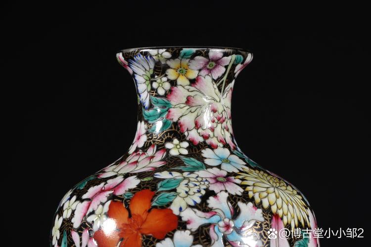 乌金釉珐琅彩瓷器图片