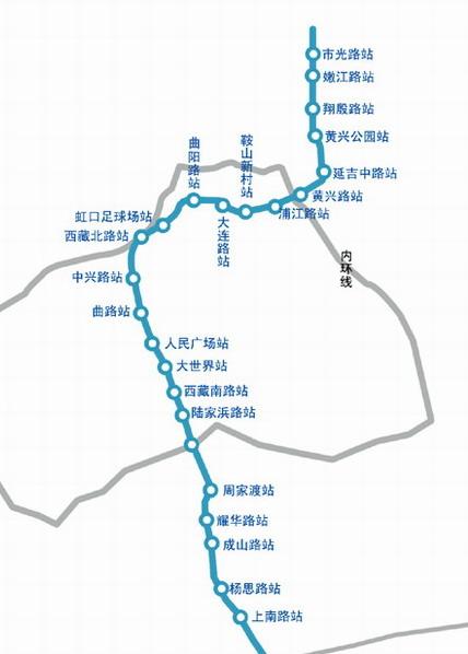 上海八号线地铁线路图