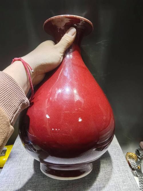 清代祭红瓷器图片口部