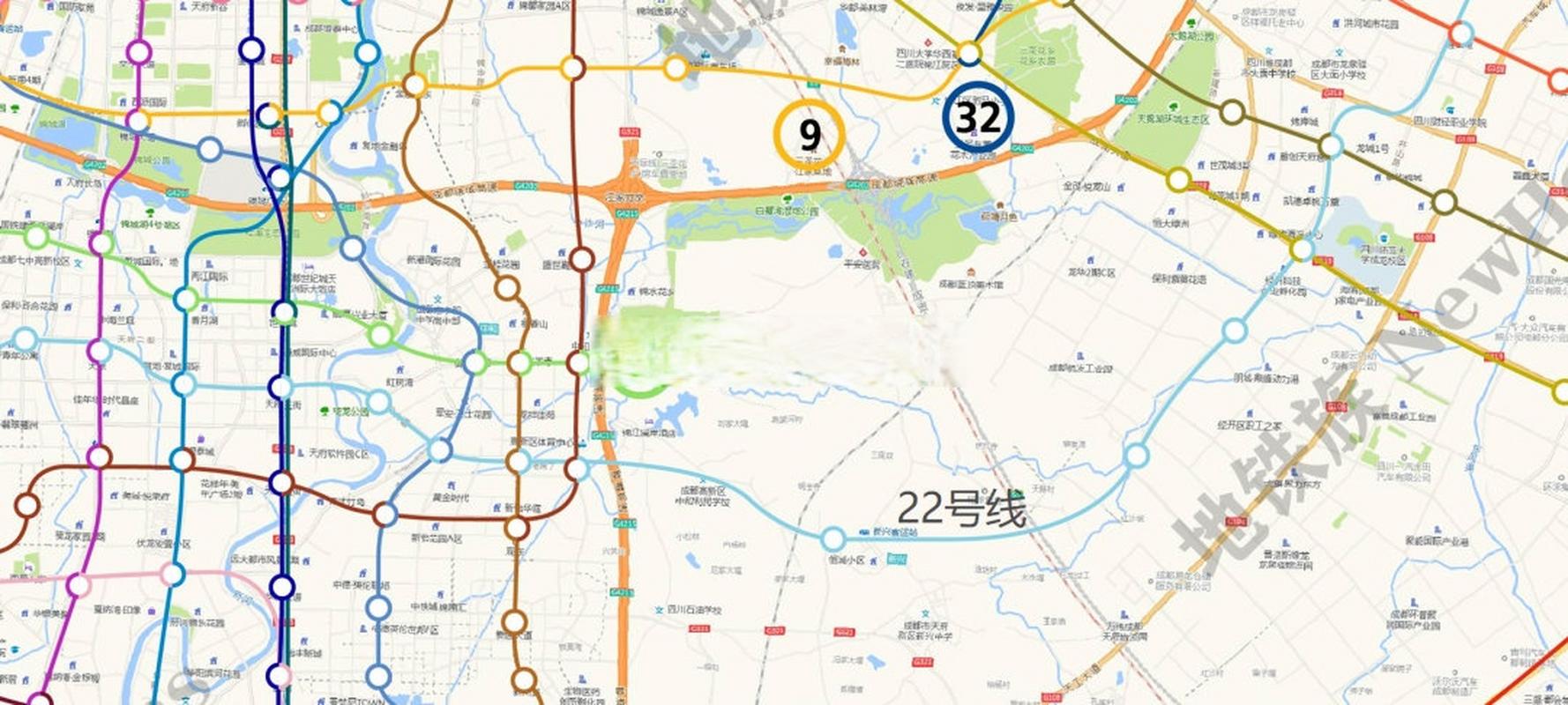 成都地铁22号线规划图