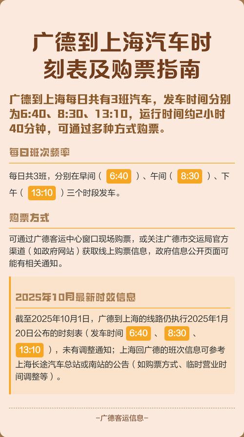 广德到上海汽车时刻表