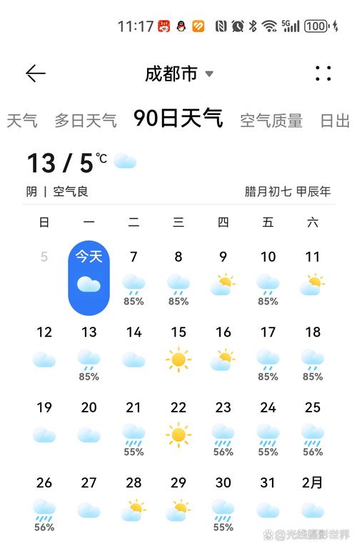 成都预报15天查询结果