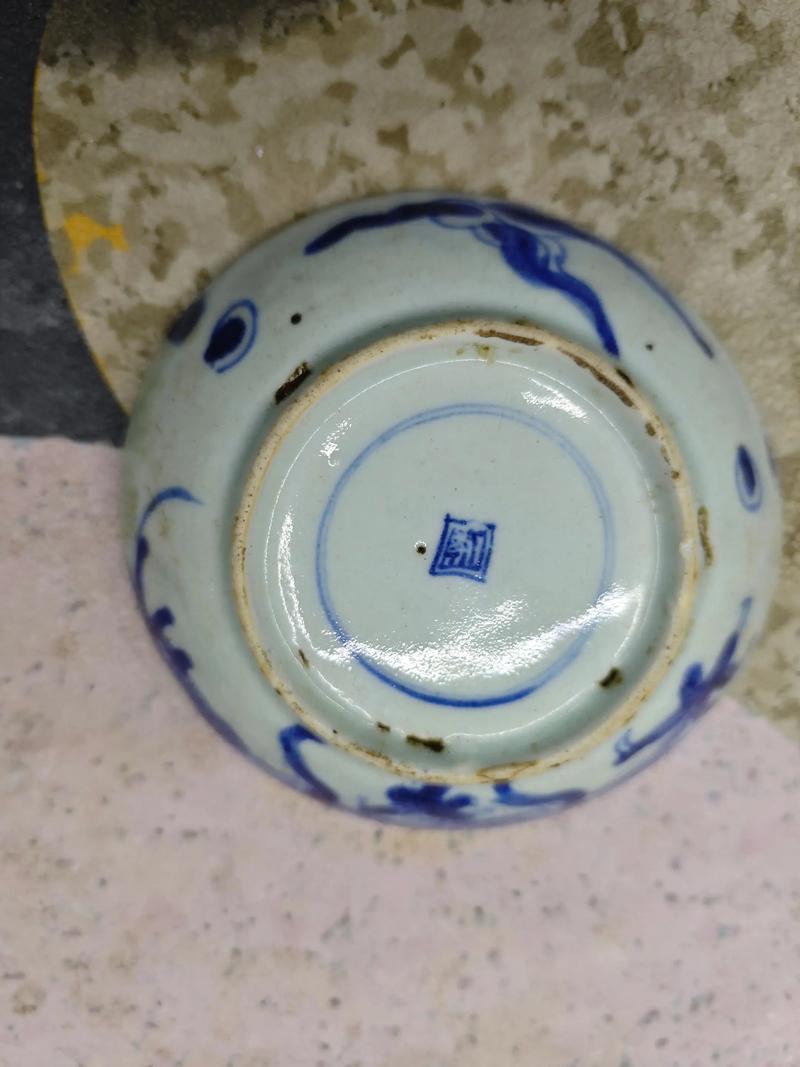 清代民窑瓷器花押款图