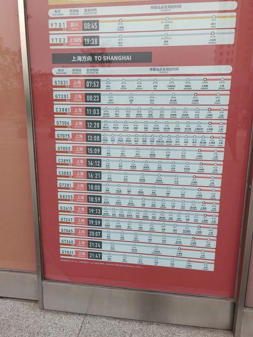 上海至镇江高铁时刻表