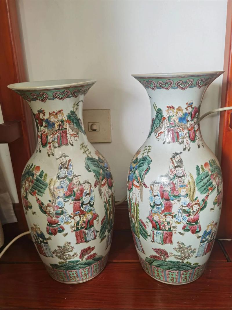 清代同治青花粉彩瓷器