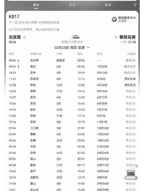 阳高到北京火车时刻表
