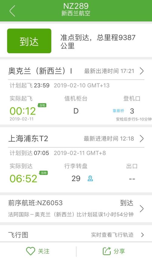 上海飞新西兰多长时间