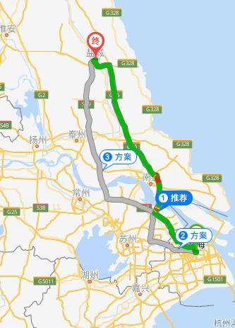 上海到盐城有多少公里