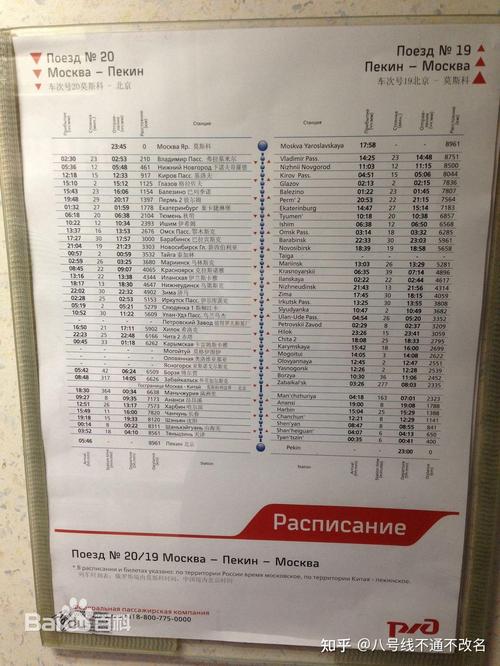 北京到莫斯科列车票价