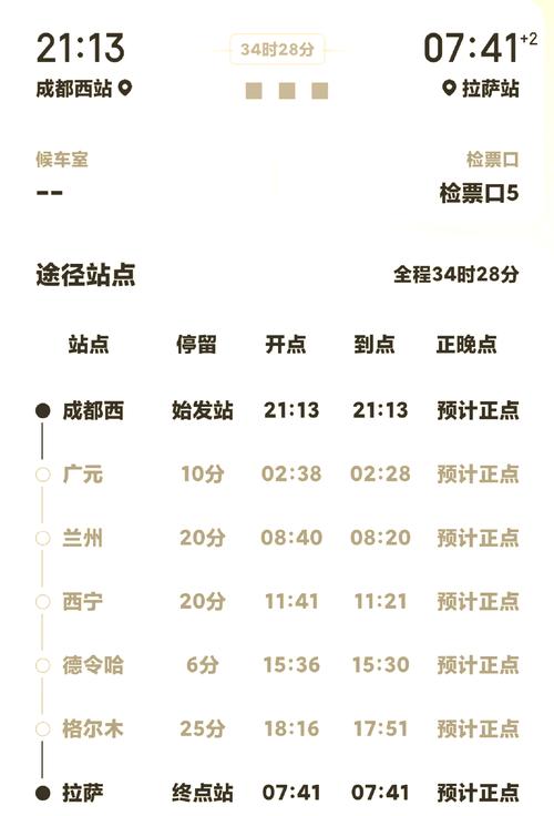 成都到甘谷火车时刻表