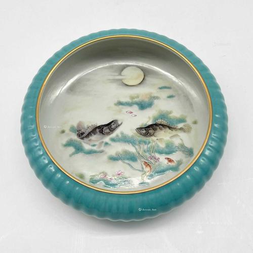 雍正松石绿釉瓷器图片