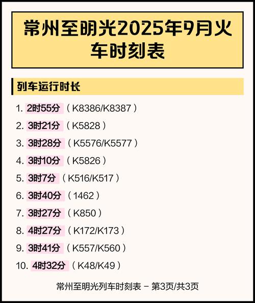 常州至上海火车时刻表