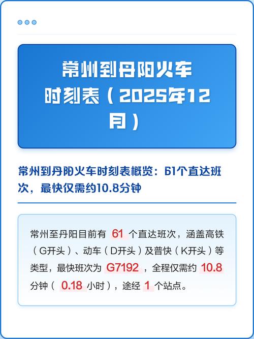 常州至上海火车时刻表