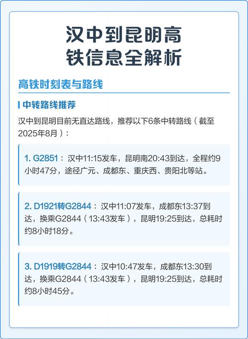 成都一汉中火车时刻表