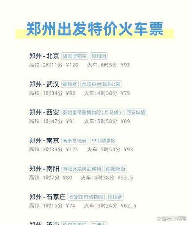 从北京到郑州的火车票