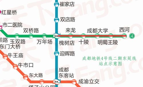 成都市地铁4号线路图