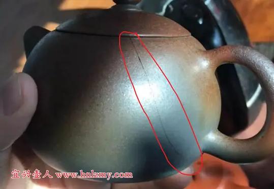 紫砂壶破碎后断面颜色