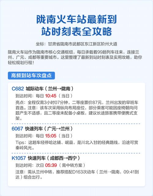 成都至陇南火车时刻表