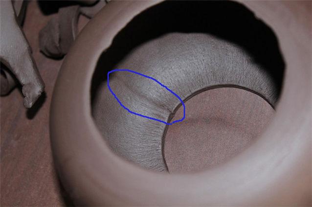 手工紫砂壶内壁网格纹