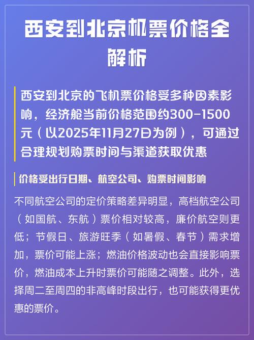 北京到西安飞机票价格