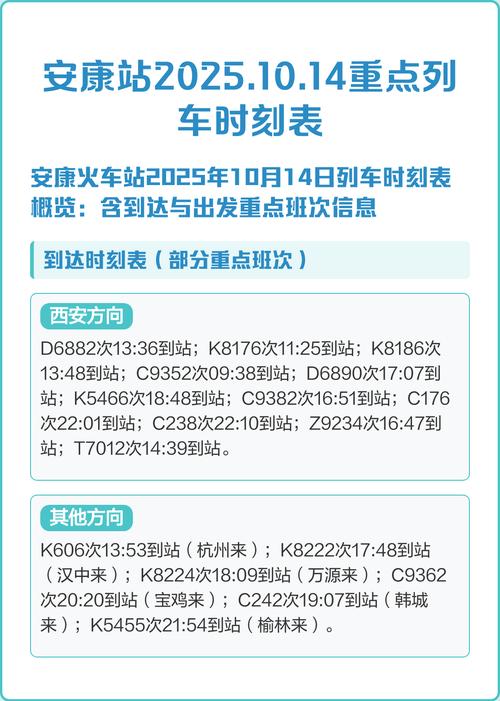 成都一安康火车时刻表