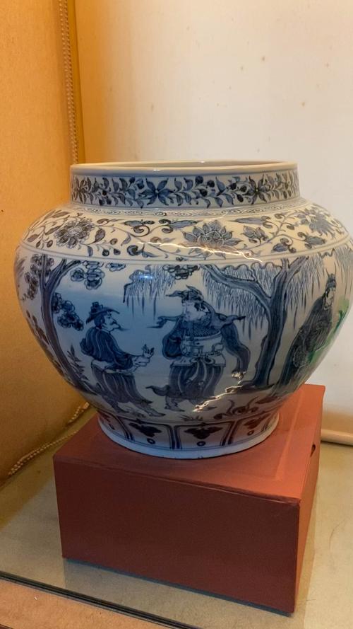 元代青花人物故事瓷器