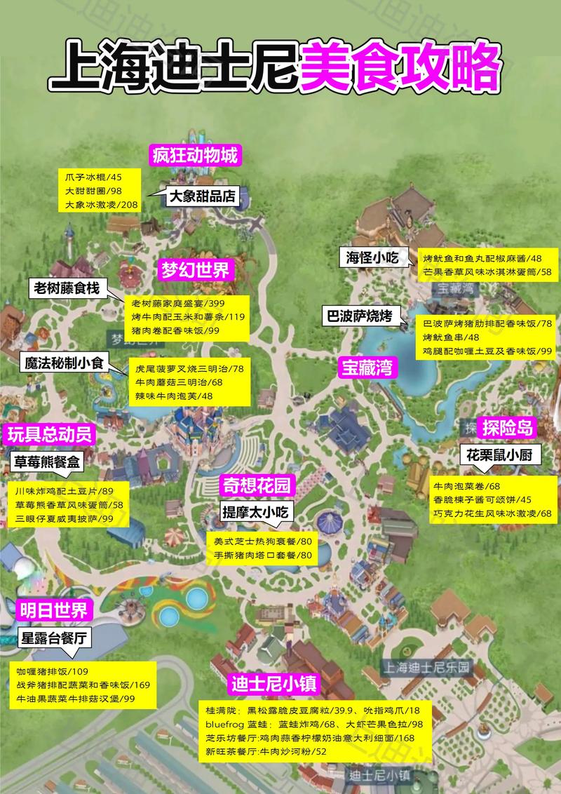 上海迪士尼餐厅价目表